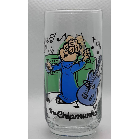 1985 The Chipmunks Simon Glass and 1979 BK Sir Shake A Lot Glass - Picture 2 of 4
